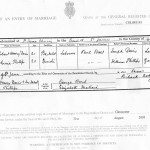 Davis Family Tree - Davis, Robert Wedding Certificate