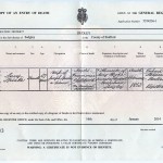 Speake Family Tree - Lucy Speake 1853 Death Certificate