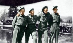 Beginner Tips Ernest Rebelato, 2nd from right. Canadian Scottish, 2nd Battalion circa 1943
